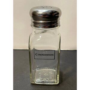 TableCraft Cinnamon 2 oz square Salt & Pepper Shaker glass stainless steel lid